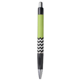 Caneta Padrão de ziguezague preto e branco, Chevron, verd