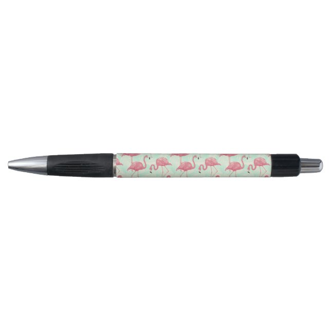 Caneta Padrão Flamingo Pink Elegante de Chic (Frente)