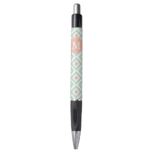 Caneta Padrão Ikat de Monogramas de Casa e Diamantes de C