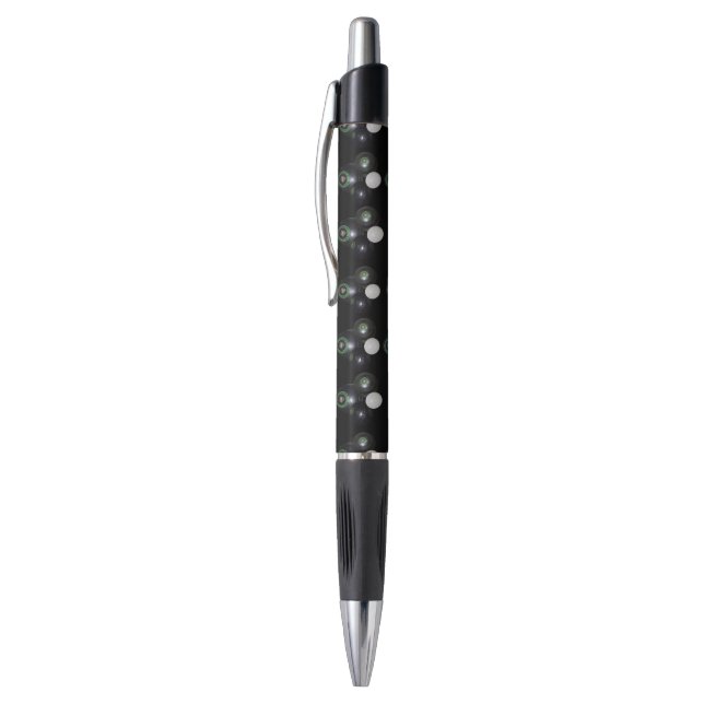 Caneta Padrão Preto E Branco De Bolinhos, (Topo (Vertical))