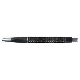 Caneta Padrão Preto e Branco de Pontinhos Préppy
