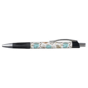 Caneta Padrão tropical de Verão desenhado à mão