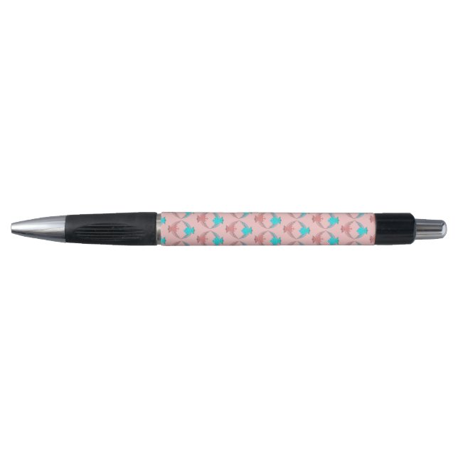 Caneta Pássaros de Amor, Rosa e Azul (Frente)