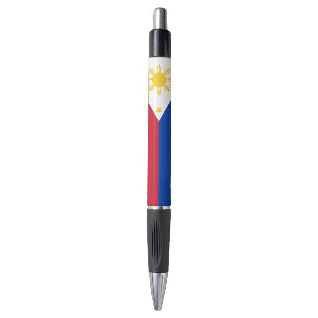 Caneta Patriótica com a bandeira das Filipinas (Frente Vertical)