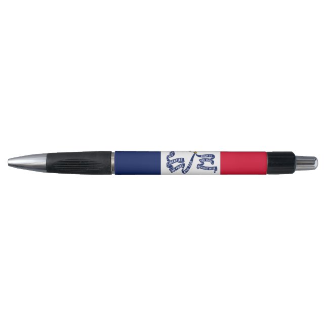 Caneta Patriótica com a bandeira do Estado de Iowa (Frente)