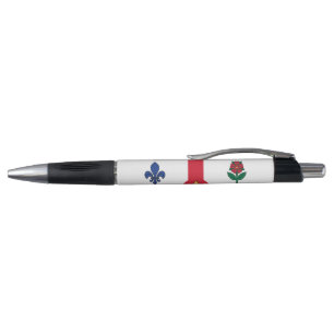 Caneta Patriótica com bandeira de Montreal, Canadá