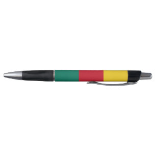 Caneta Patriótica com bandeira dos Camarões