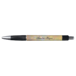 Caneta Pedra de Opala Elegante Textura Moderno Script Per