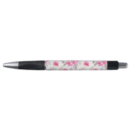 Caneta Peônia Rosa Floral