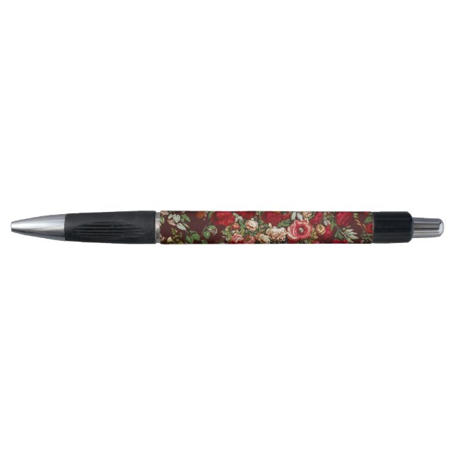Caneta Peonies & Roses Vintage Chintz Floral Pattern (Frente)