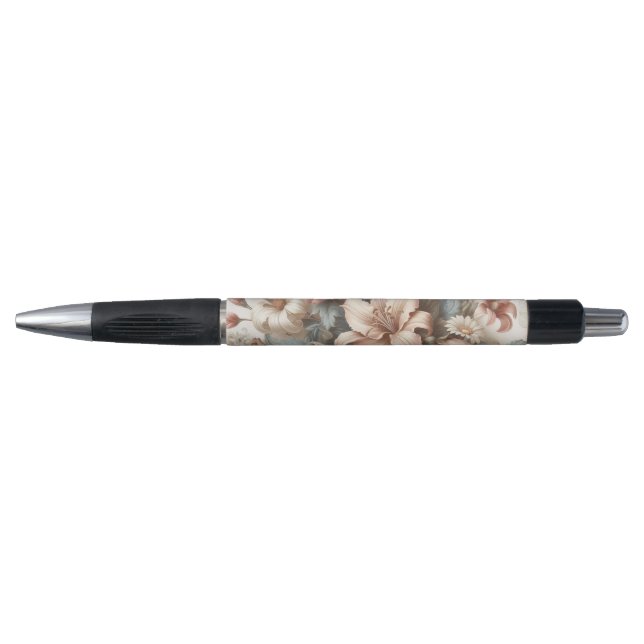 Caneta Perfeição Floral Antiquada Clara (Frente)