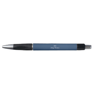 Caneta Personalizada Azul Marinho Nome Estilo Eleg