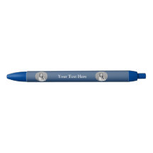 Caneta Personalizada Azul Marinho Nome Estilo Eleg