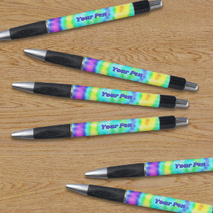 Caneta Personalizada Colorida Tie Dye Fofa