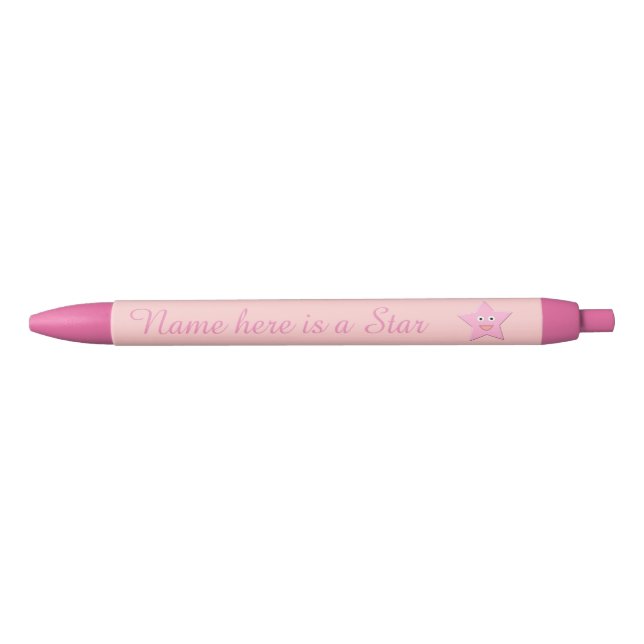 Caneta Personalizada de Estrela Rosa bonito (Frente)