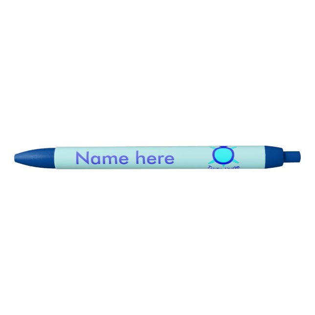 Caneta Personalizada Do Cara De Tartaruga Azul Bri (Frente)