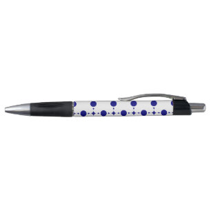 Caneta Pontos Polka Azul Marinho, Padrão de Bolinhas, Pon
