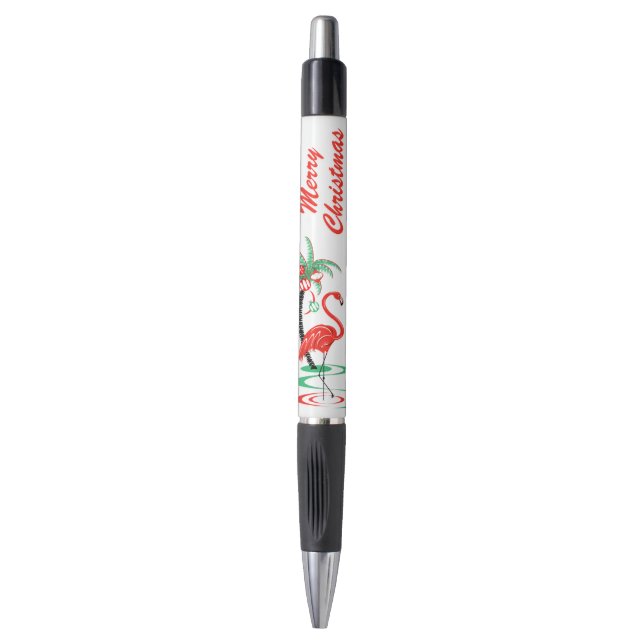 Caneta Prêmio de Natal Flamingo (Frente Vertical)