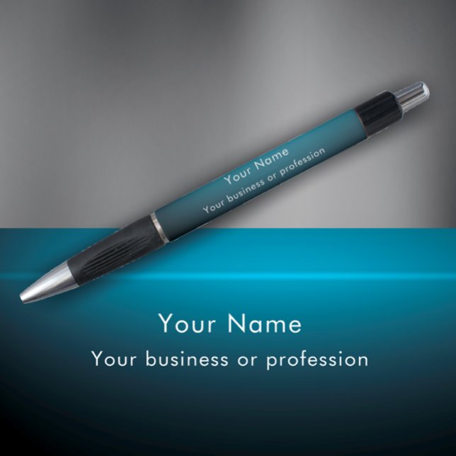Caneta Presente de Promoção Empresarial Azul Moderno e El (Personalize this unique stylish business promotional pen. Add your name and company details.)
