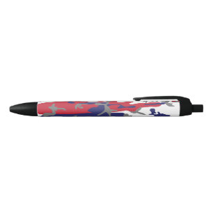 Caneta Preta 4 de Julho, Dia da Independência, Cinza Camuflagem