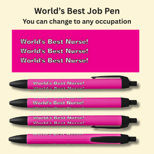 Caneta Preta A melhor enfermeira do mundo! - Adicionar o tipo o