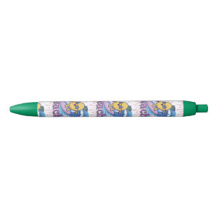 Caneta Preta abacaxi engraçado