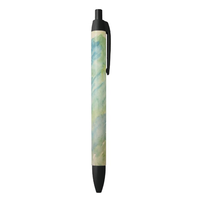 Caneta Preta Abstrato Pattern Watery Painting (parte de inferior (Vertical))