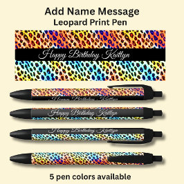 Caneta Preta Adicionar Mensagem de Nome, na Impressão de Mancha