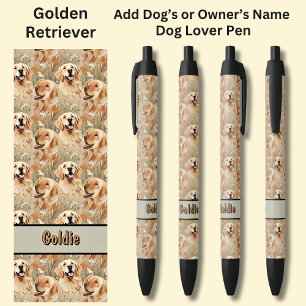 Caneta Preta Adicione o nome do proprietário ou do cão, a Ouro
