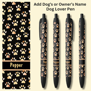 Caneta Preta Adicione o nome do proprietário ou do cão, a pata