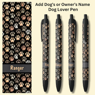 Caneta Preta Adicione o nome do proprietário ou do cão, a pata