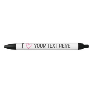 Caneta Preta Adoro Adicionar Seu Próprio Texto Modelo Personali