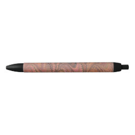 Caneta Preta Ágata de Mármore Rosa Elegante