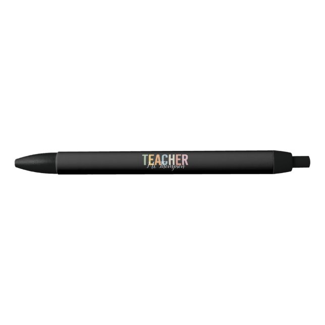 Caneta Preta Agradecimento Personalizado ao Professor Volta às  (Frente)