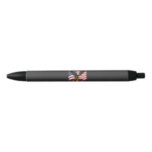 Caneta Preta Águia e Bandeira 250 Anos da América 1776-2026