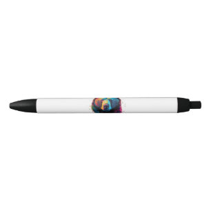 Caneta Preta Amantes de Urso Cinzento Pop Art Grande Urso Cinze