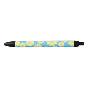 Caneta Preta Amarelo Daisy