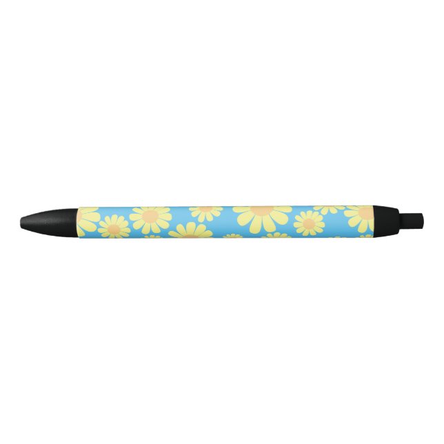 Caneta Preta Amarelo Daisy (Frente)