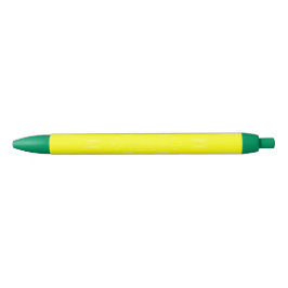 Caneta Preta Amarelo Espelhado