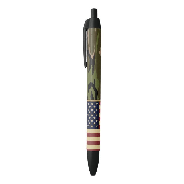 Caneta Preta American Flag Camo (Topo (Vertical))