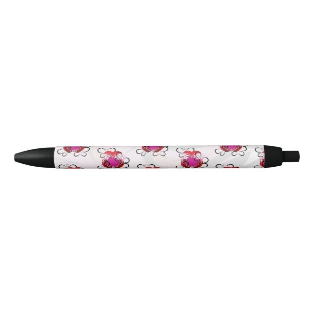 Caneta Preta Amor de Borboleta | Batida do Amor Tiled (Frente)