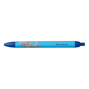 Caneta Preta Animação engraçada de tubarão Hammerhead