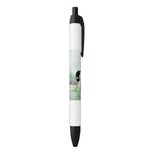 Caneta Preta Aquarela Natureza Selvagem Pássaros