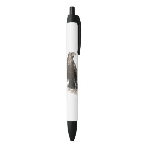 Caneta Preta Aquarela Raven Bird Nature Art