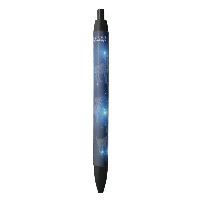 Caneta Preta Aries transparente (Frente Vertical)