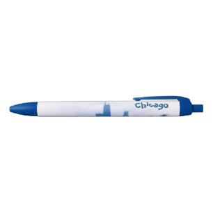 Caneta Preta Arranha-céus de Chicago pintados com aerógrafo