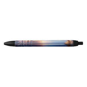 Caneta Preta Arte de Parede Espada Pôr do Sol Místico