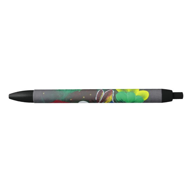 Caneta Preta Arte manual - Flor de Borboleta (Frente)