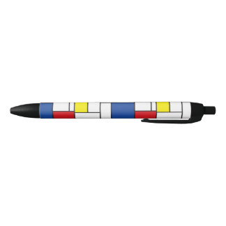 Caneta Preta Arte Moderna De Stijl Geométrica Minimalista Mondr