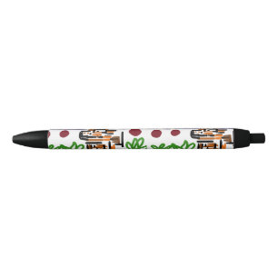Caneta Preta Arte traseira de leão
